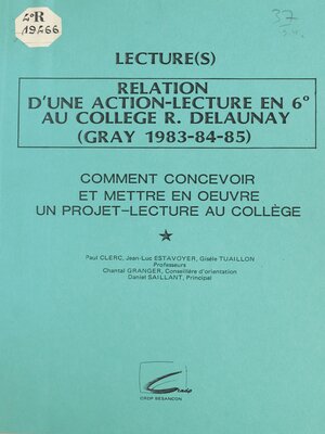 cover image of Lecture(s)